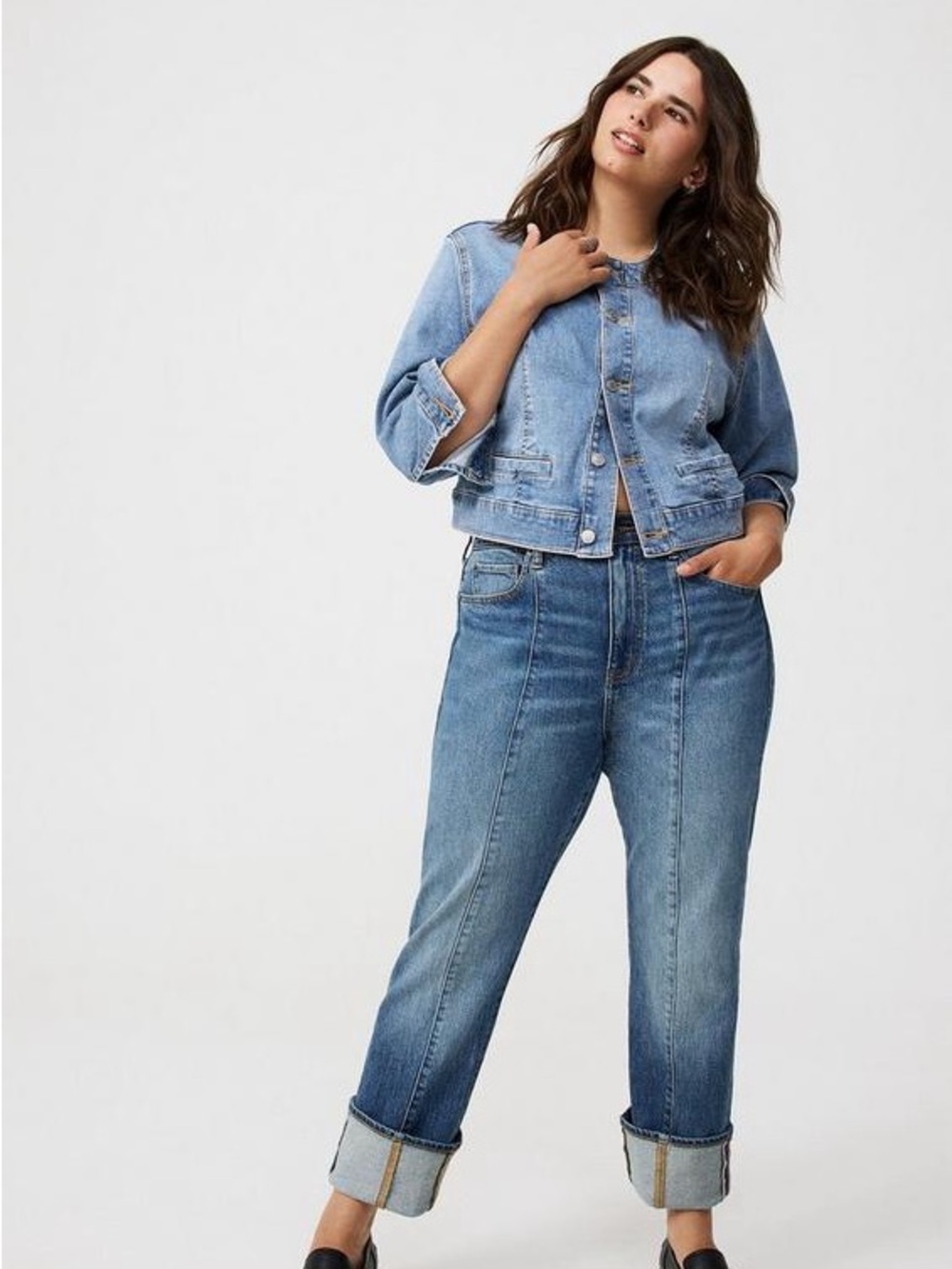 Torrid High-Rise Straight Cuffed Jean, sz 24R